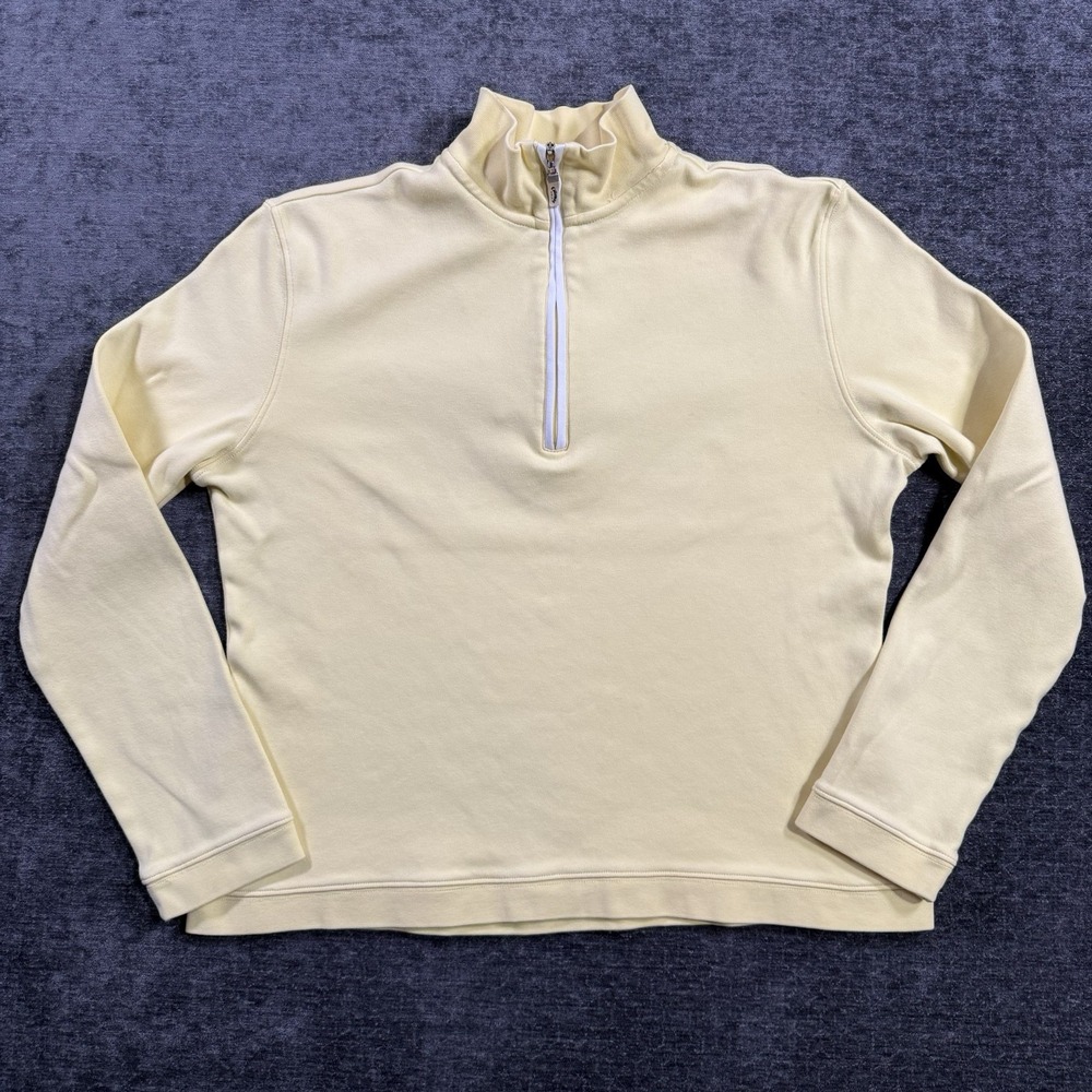 Callaway Golf Women's 1/4 Zip Sweatshirt Size Large Yellow Pullover Casual